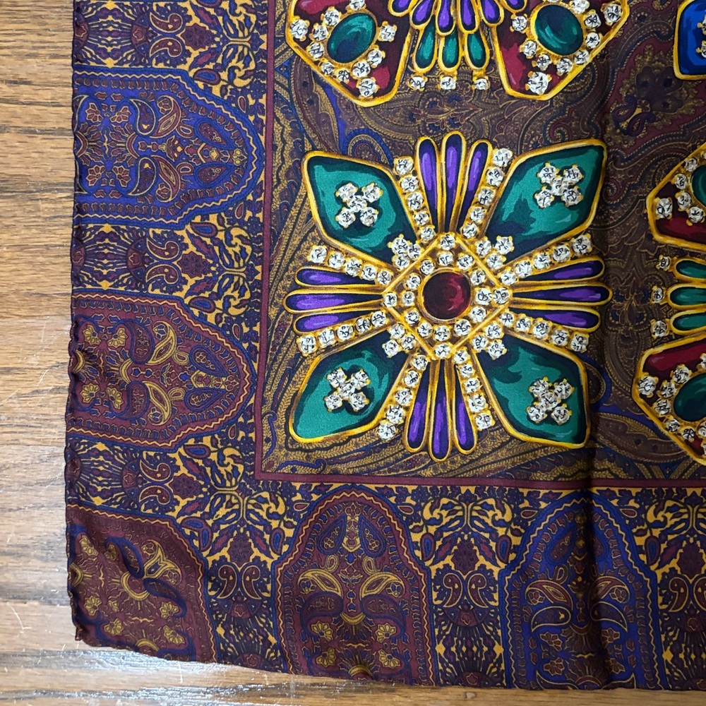 Chanel Silk Scarf Jewel Tone Design - Picture 8 of 10